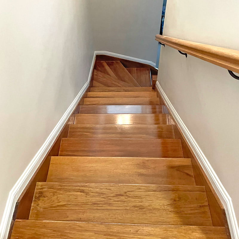 Polished Blackbutt Timber Stairs