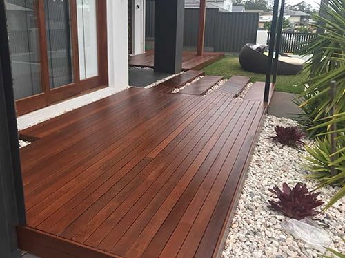 new outdoor deck installed