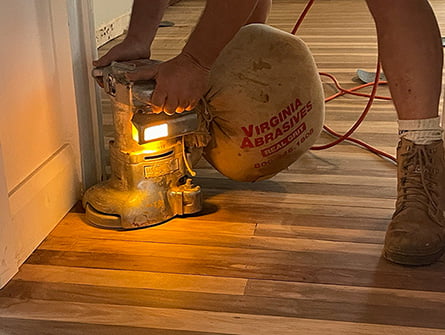 Sanding and Polishing Timber Floor 