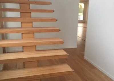 internal timber staircase installation