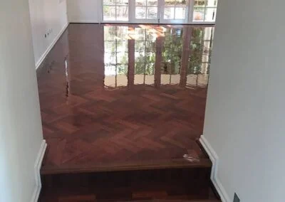 parquetry floor staircase design and install